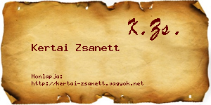 Kertai Zsanett névjegykártya